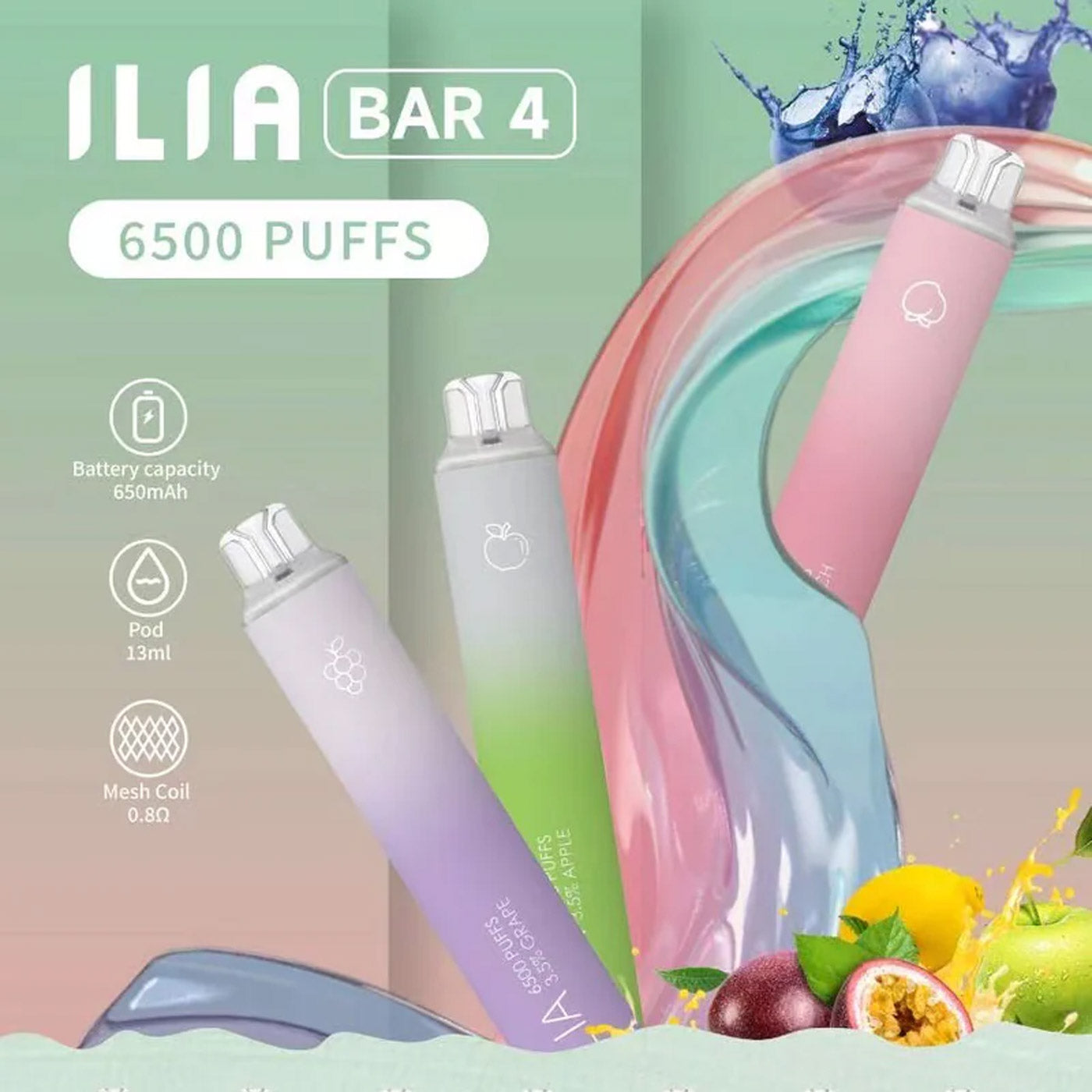 ILIA 哩亞BAR 4 一次性拋棄式電子煙|6500口全新升級版
